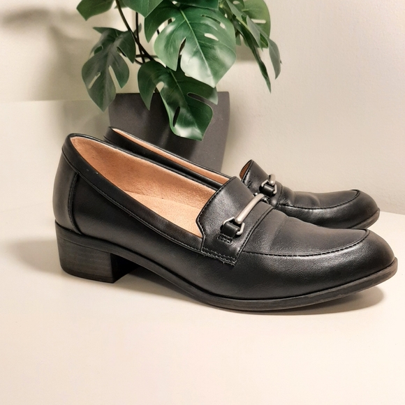 SOUL Naturalizer Firstly Women's Heeled Black Loafers Size 7M - Picture 1 of 6
